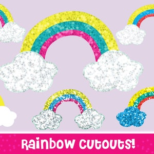 Rainbow Cutouts Digital Print Trolls Party Decor - Etsy