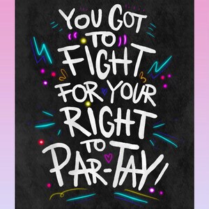 Trolls Party Print: Beastie Boys Inspired Decor (Digital Print)