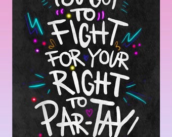 Trolls Party Print: Beastie Boys Inspired Decor (Digital Print)