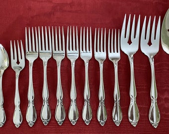 Oneida Community Chatelaine Stainless Four Salad Forks 4