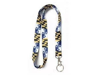 Maryland Flag Lanyard - Blue/Gold