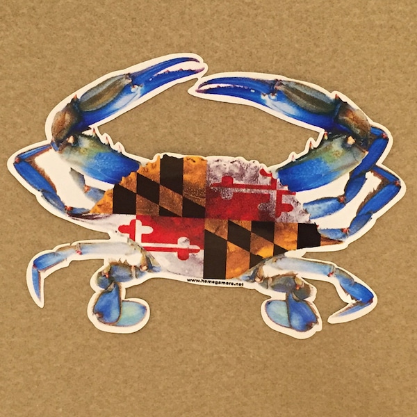 SALE! Maryland Flag BLUE Crab Vinyl Window Decal SALE!