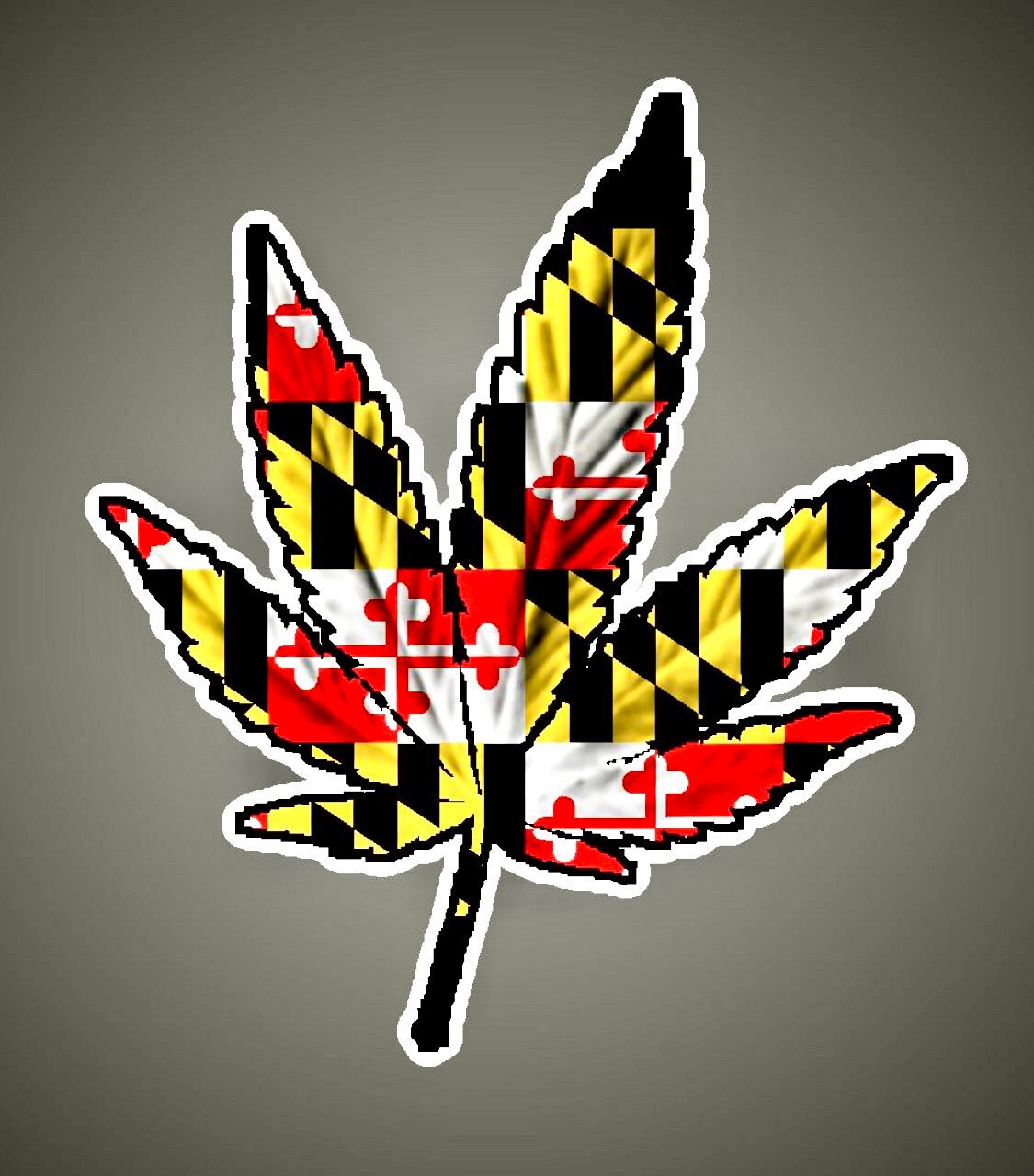 Maryland Flag Leaf Vinyl Decal