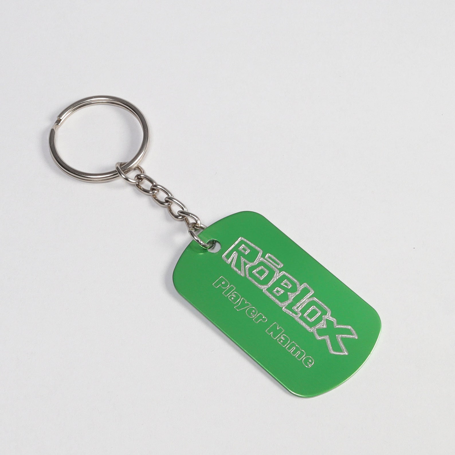 Green Personalised Roblox Key Ring Dog Tag With Your Player Etsy UK