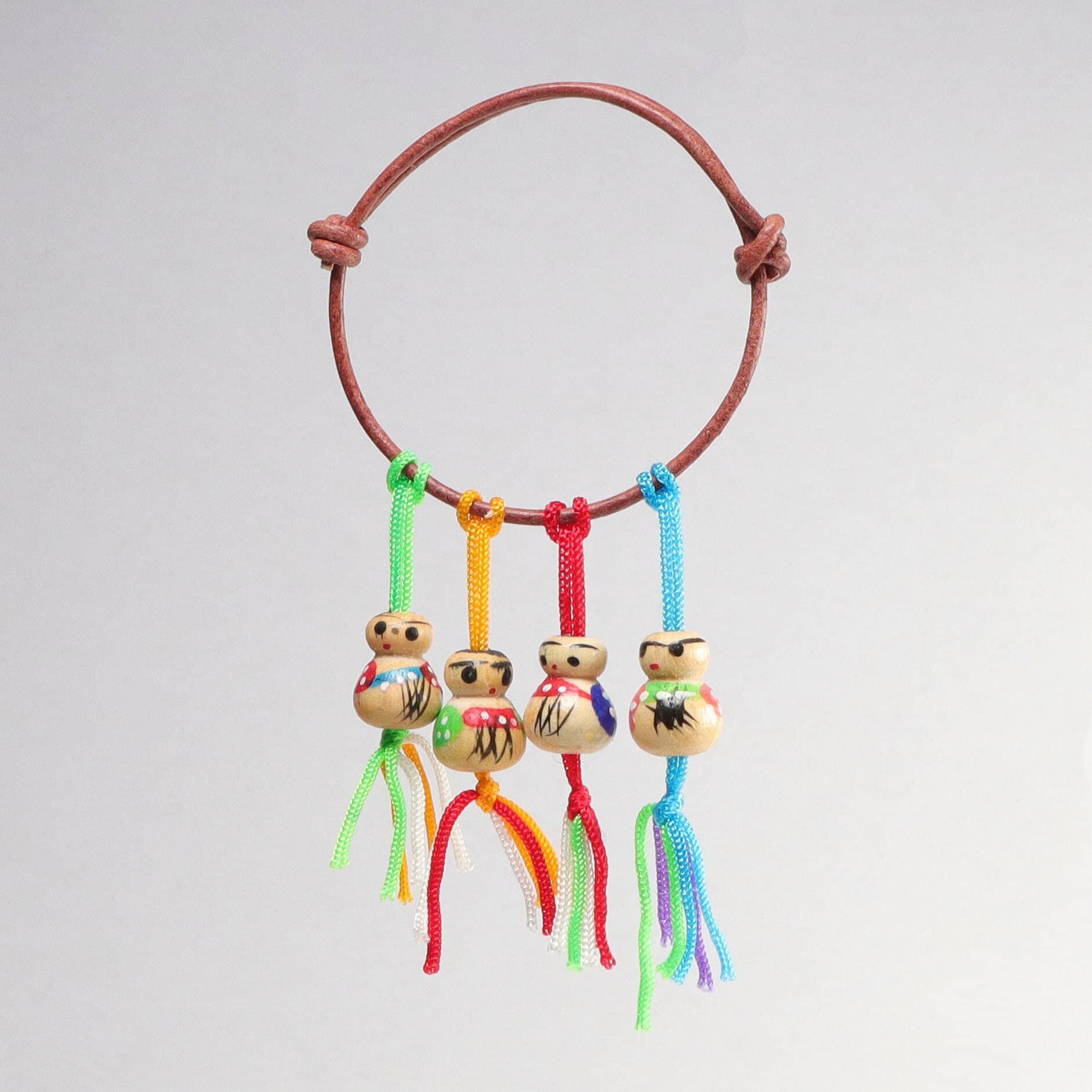 Chinitos de la suerte pulseras lucky Chinese retro 90's wood charms bracelet