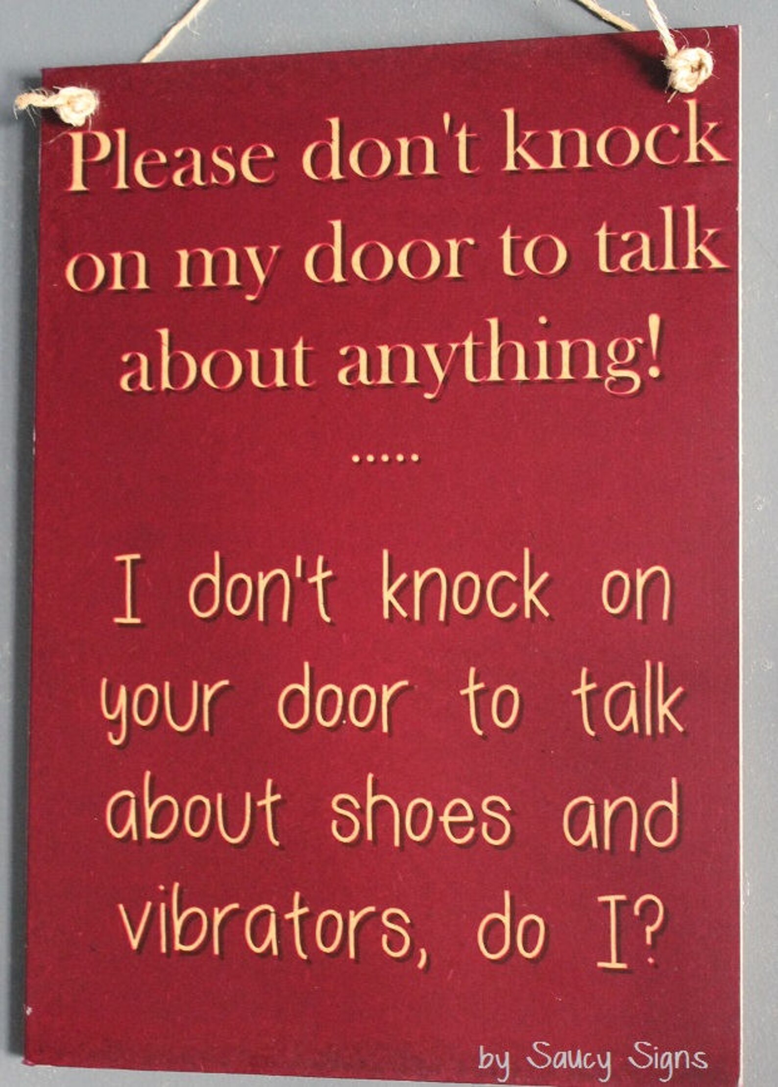 Naughty Door Knockers Shoes Vibrator Sign Warning Etsy Denmark