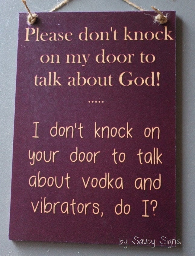 Naughty Door Knockers Vodka Vibrator God Sign Etsy