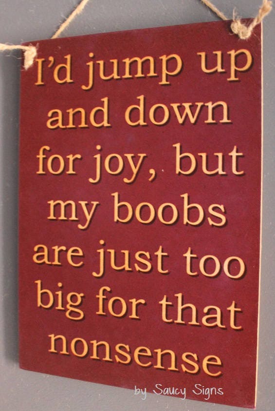 Boobs Nonsense Jump for Joy Lingerie Bra Underware Sister Daughter