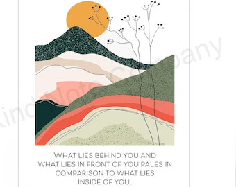 Emerson Graduation Card: Encouragement Quote, New Venture (PDF, PNG)