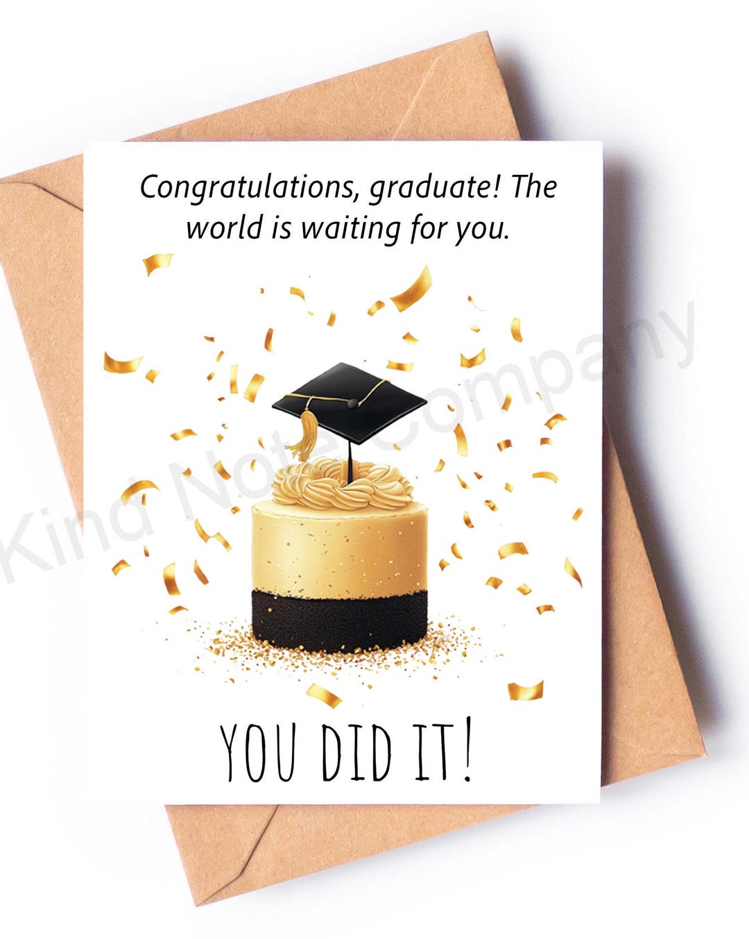 Good Graduation Note Graduation Note Card, Graduate, You Did It, Congratulations, Blank ...