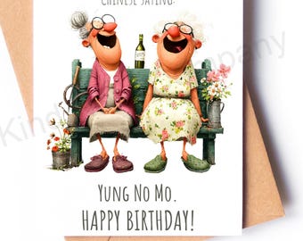 Funny Birthday Card: Happy Birthday Greeting with getting older reference, Kraft Envelope Included