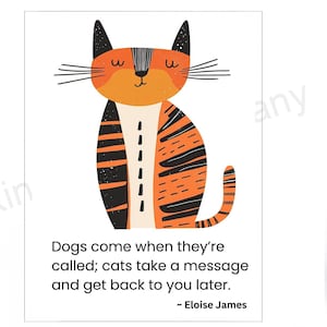 Cartão engraçado faça você mesmo com um gato, cartão para amantes de gatos, gatos vs cachorros, cartão para impressão, interior em branco