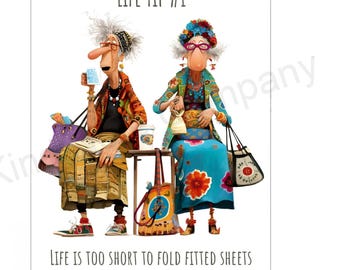 Funny Life is too Short Card (PDF/PNG Digital Download)