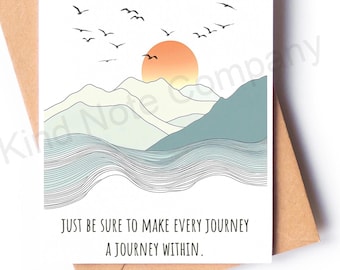 Supportive Journey Note Card, New Chapter, Graduation, Blank Inside (A2 Size)