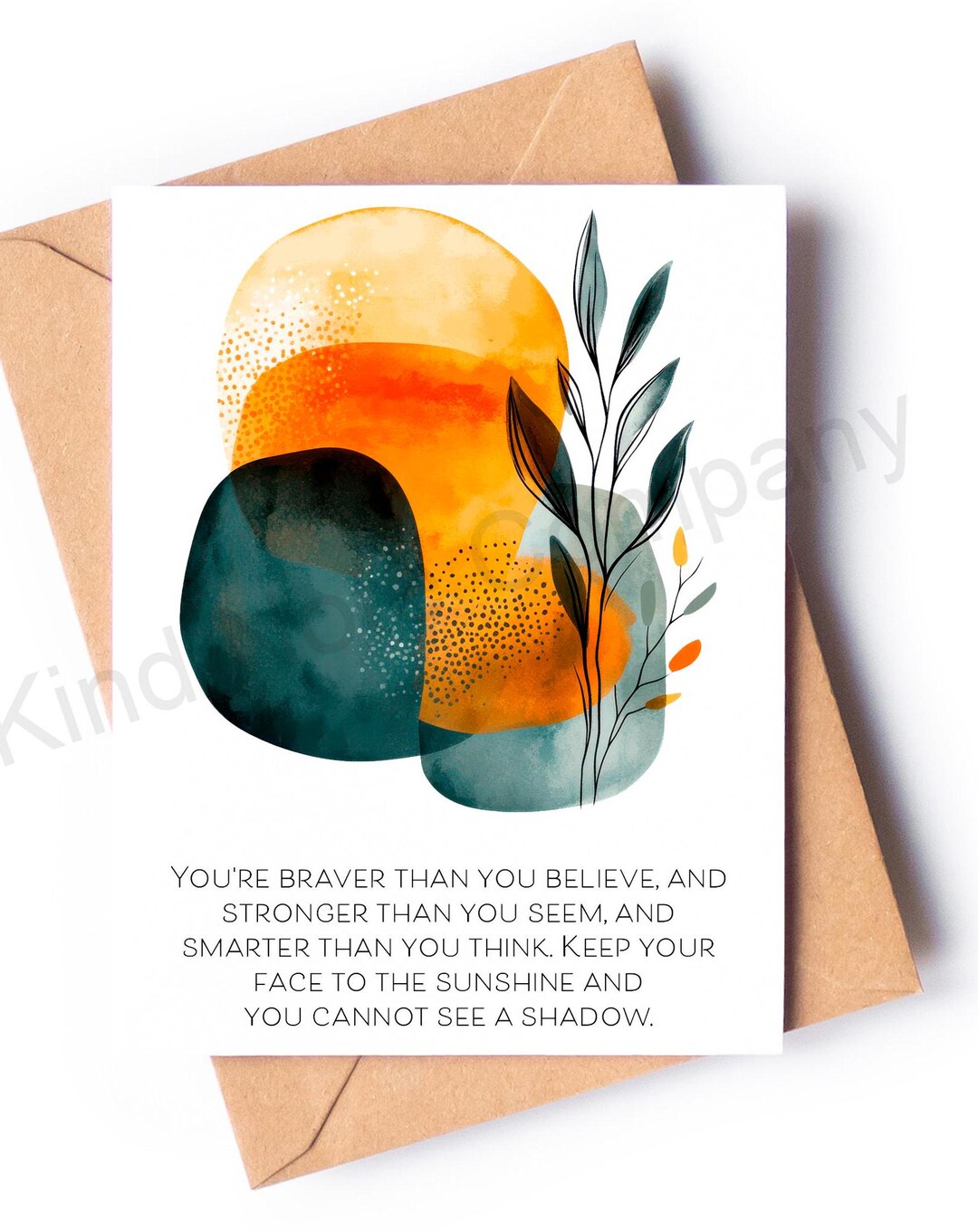 An Encouragement Note Card With Southwest Artwork, Motivational Card ...