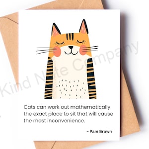 Funny Cat Quote Note Card: Clever Cats, Cat Lover Gift