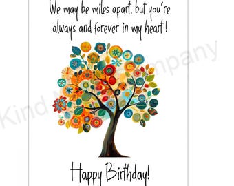 DIGITAL Heartfelt Birthday Card For Good Friend, Old friend who lives far away (Digital Download)