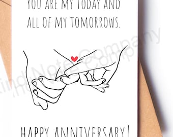 Love Notecard: Anniversary Card with Kraft Envelope