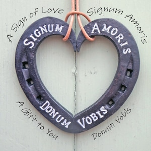 Corazón de herradura, regalo de bodas, regalo de aniversario de hierro, muestra de amor, regalo de amante, regalo de novia, regalo de cumpleaños, regalo de San Valentín, forjado en hierro.