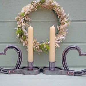 Horseshoe Heart. Candle Holder. Anniversary Gift. Wedding Gift. New Home Gift. Country Weddings. Western Weddings. image 6