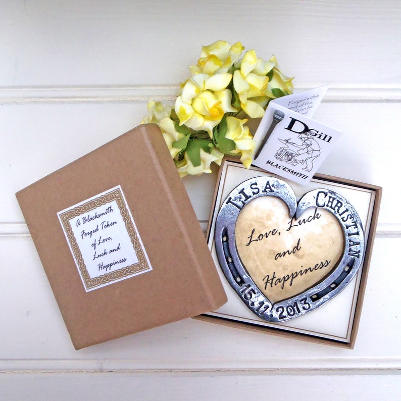Hand Forge Personalised Love Heart Wedding Anniversary Gift
