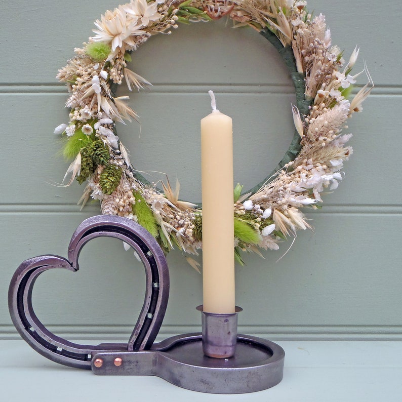 Horseshoe Heart. Candle Holder. Anniversary Gift. Wedding Gift. New Home Gift. Country Weddings. Western Weddings. image 3