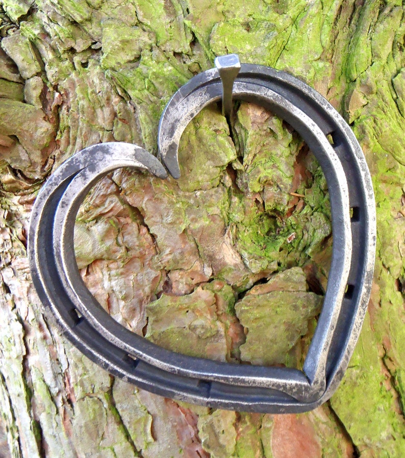Horseshoe Heart. Iron / Steel Wedding Anniversary Gift Etsy