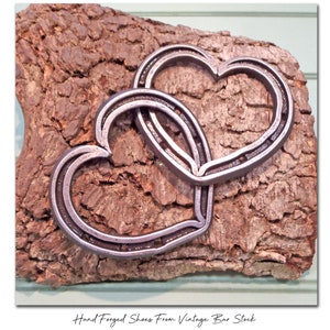 6th Anniversary Gift. Entwined Horseshoe Hearts. Wrought in Iron. Blacksmith Forged. Anniversary Gift. Wedding Gift. Love Hearts. Horseshoes image 5