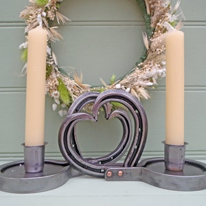 Horseshoe Heart. Candle Holder. Anniversary Gift. Wedding Gift. New Home Gift. Country Weddings. Western Weddings. image 5