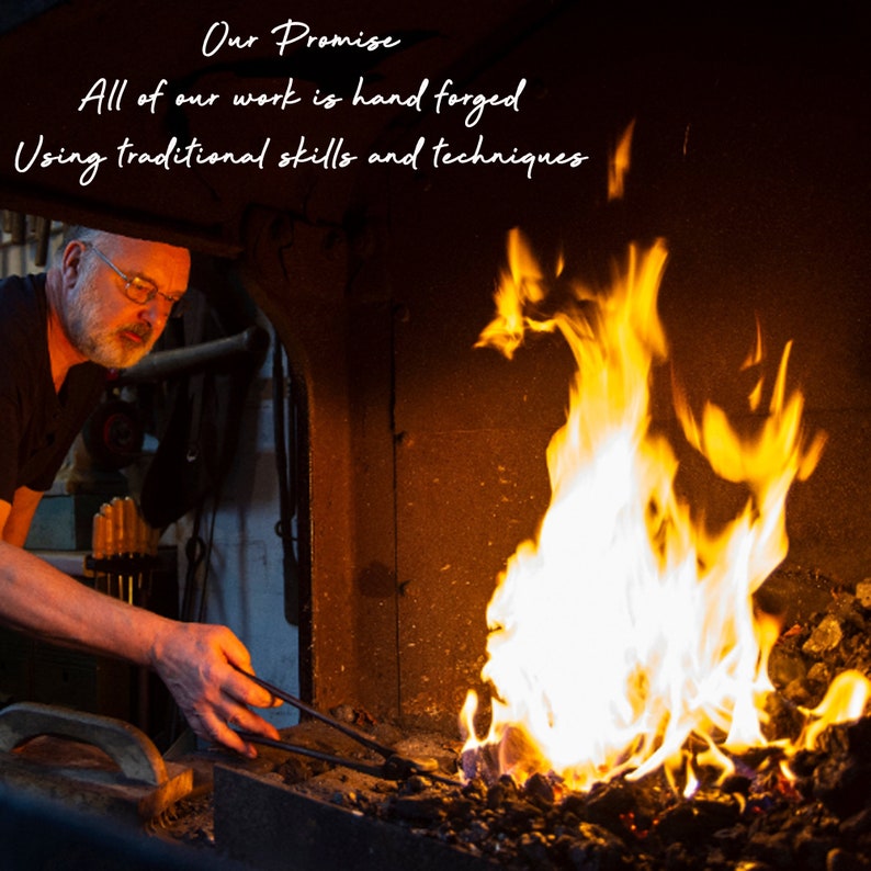 Horseshoe Hearts Keepsakes: Blacksmith made & Personalised with Names, and Dates iron / steel anniversary gift. presentation gift boxed. 11 image 10