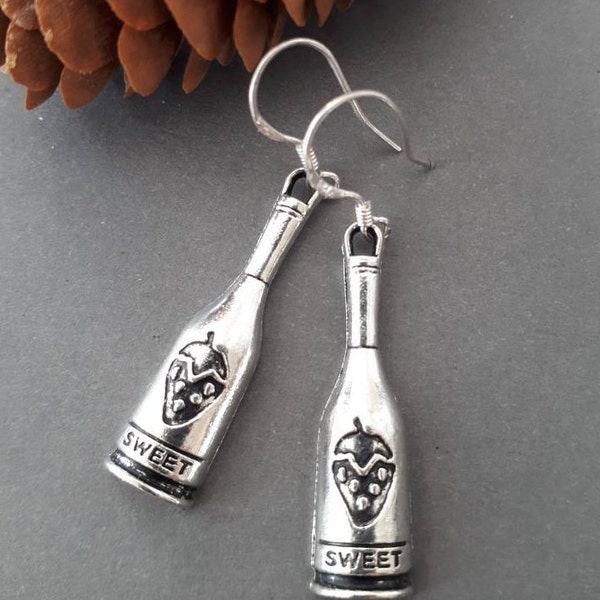 Wine Bottle Earrings Etsy