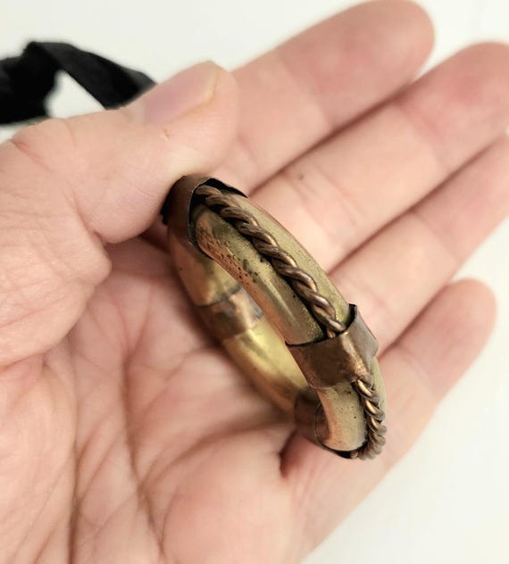 Solid Brass Life Preserver Necklace, Nautical Pen… - image 12