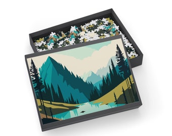 Bergpuzzel, puzzel van 1000 stukjes, schilderachtige kunstcadeau, mooie puzzel