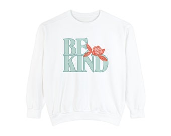 Be Kind-sweater, groene en rode trui, positieve vibes, Spread Goodness