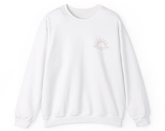 Minimalistisch sweatshirt, zonsweater, comfortabel cadeau, zonsweater