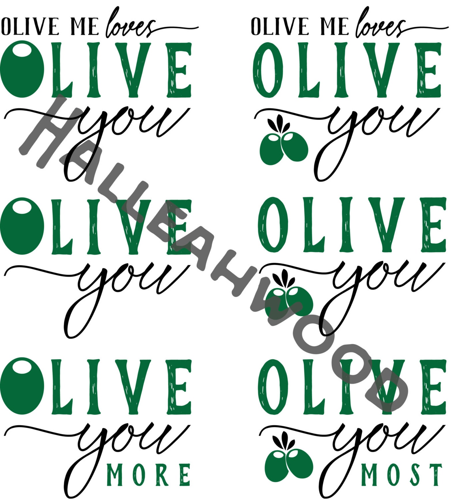 Olive You DIGITAL DESIGN | Etsy
