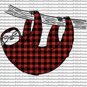 Sloth- Plaid- Digital Design