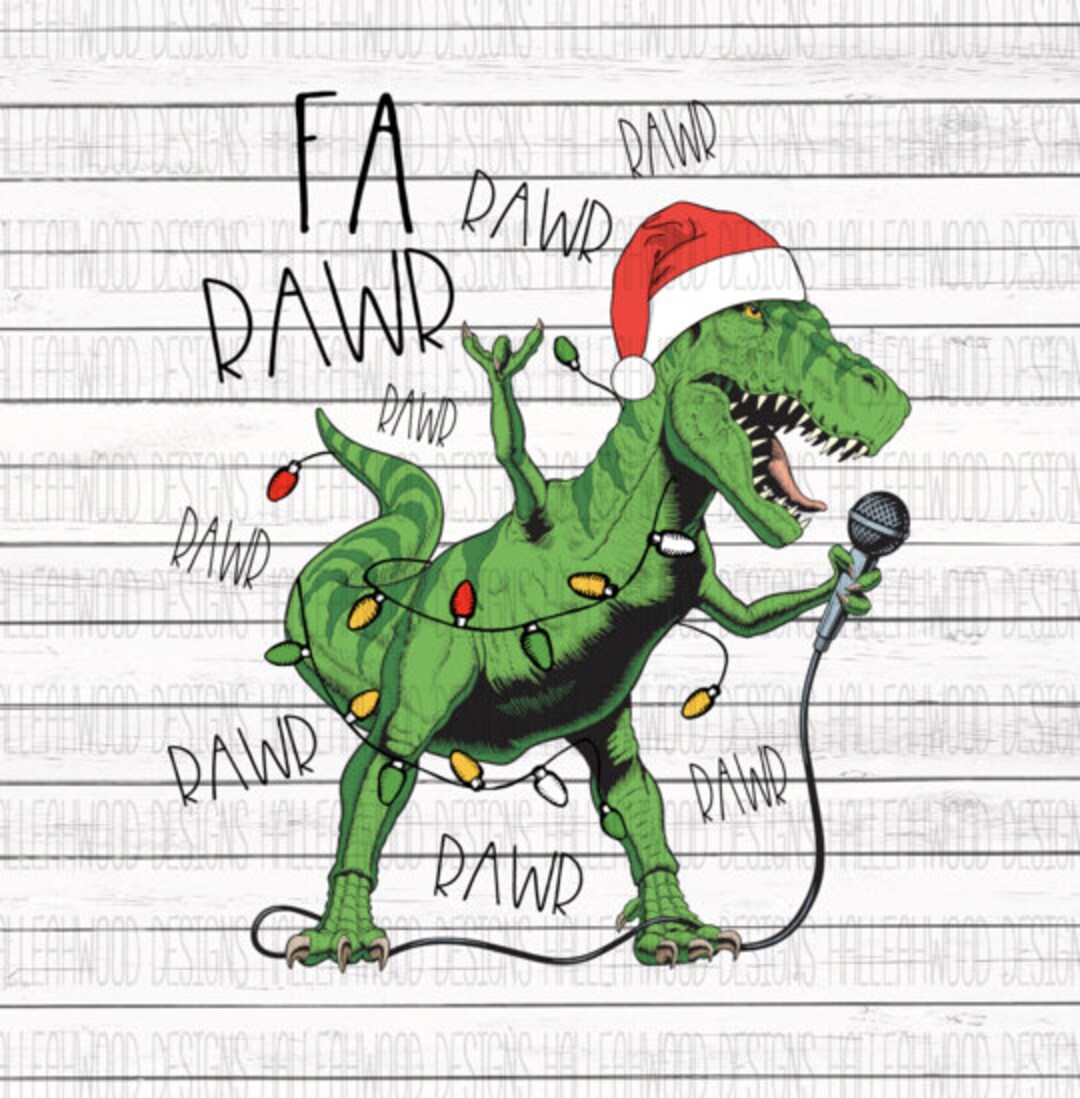 Fa La Rawr dinosaurio de Navidad - Etsy México Fa La Rawr dinosaurio de Navidad - Etsy México