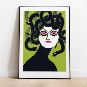 Art print: Medusa / Fine art illustration print / 50x70, 40x50, 30x40 cm / Medusa Poster / Medusa illustration