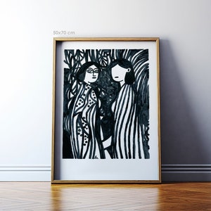 Art print: I don&#39;t remember. Fine art giclee print on archival paper. Illustration. 50x70, 30x40 cm. Poster. Acrylic painting.