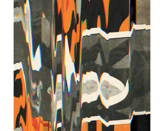 Abstract collage art print / Giclee print of original glitch collage / Glitch art wall decor / Abstract collage / Abstract wall decor