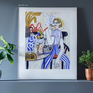 Art Print: Octopus / Fine Art Print on Archival Paper / Cubist ...