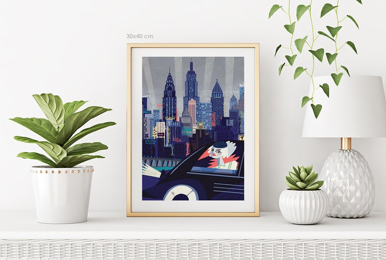 Giclee Print New York City. Fine Art Print on Archival Paper. Etsy