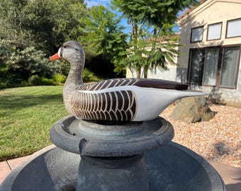 Specklebelly - Pacific White-fronted Goose Slight head turned Huntin Decoy by Stan Vath Olivenhain, CA