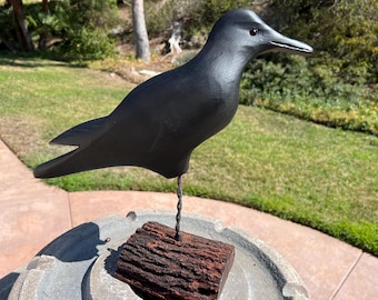 Crow Hunting Decoy  Slightly Oversized - Stan Vath CA - Halloween - Raven