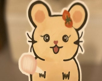 Kawaii Hamster Vinyl Sticker