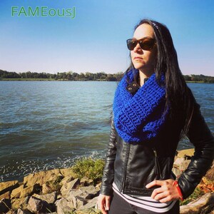 Solid Crochet Infinity Scarf/ Loop Scarf/ Cowl Scarf/ Handmade Scarf image 7