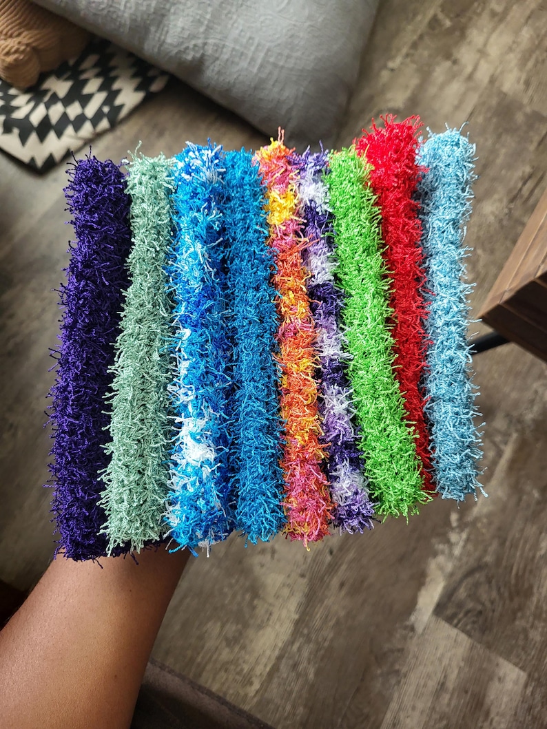 Handmade Dish Cloth/ Scrubbies/ Crochet Dish Towel/ Reusable Dish Cloth/ Crochet Scrubbie/Crochet Dish Cloth image 6