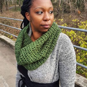 Solid Crochet Infinity Scarf/ Loop Scarf/ Cowl Scarf/ Handmade Scarf image 6