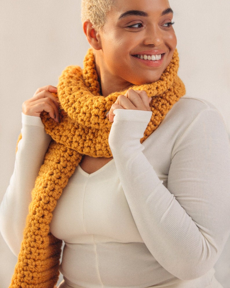 Chunky Crochet Scarf - Etsy